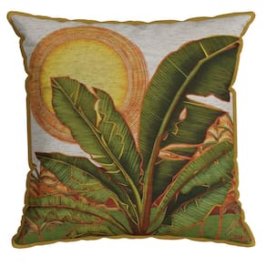Capa Garden 048 com Cordone 43 Cm X 43 Cm Laranja/Verde