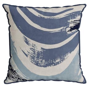 Capa Veludo Luxor 322 com Cordone 43 Cm X 43 Cm Azul Denim/ Marinho