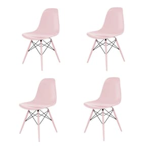 Cadeira para Sala de Jantar Eames Pp Dsw Inj Rosa