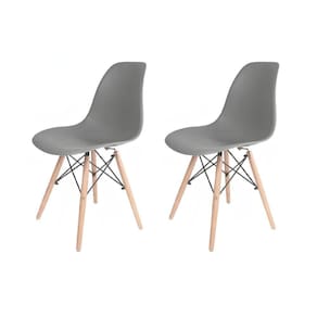 Cadeira para Sala de Jantar Eames Pp Dsw Cinza Brasão