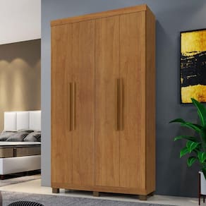 Guarda-Roupa Casal Viena 4 Portas 3 Gavetas Cinamomo - Panorama Móveis