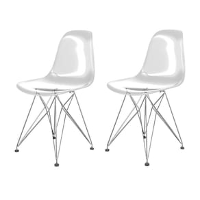 Cadeira para Sala de Jantar Eames Pc Eiffel Transparente