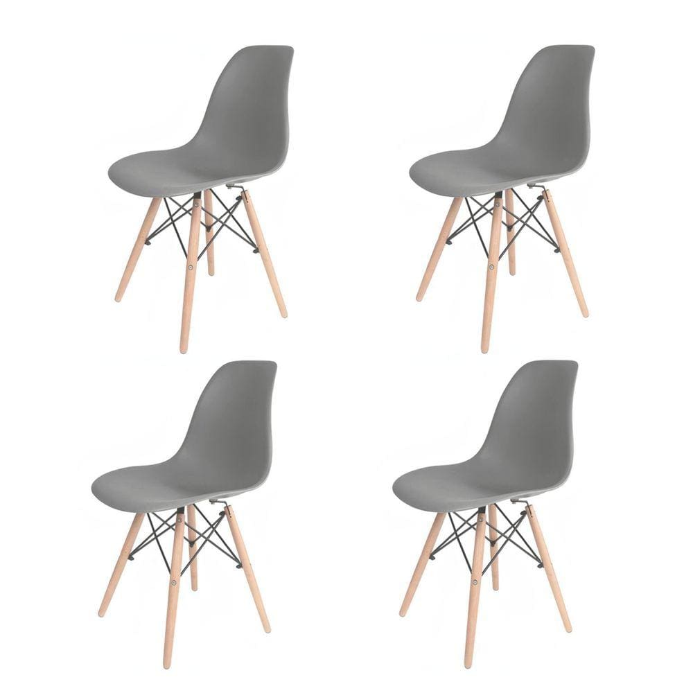 Cadeira para Sala de Jantar Eames Pp Dsw Cinza Brasão