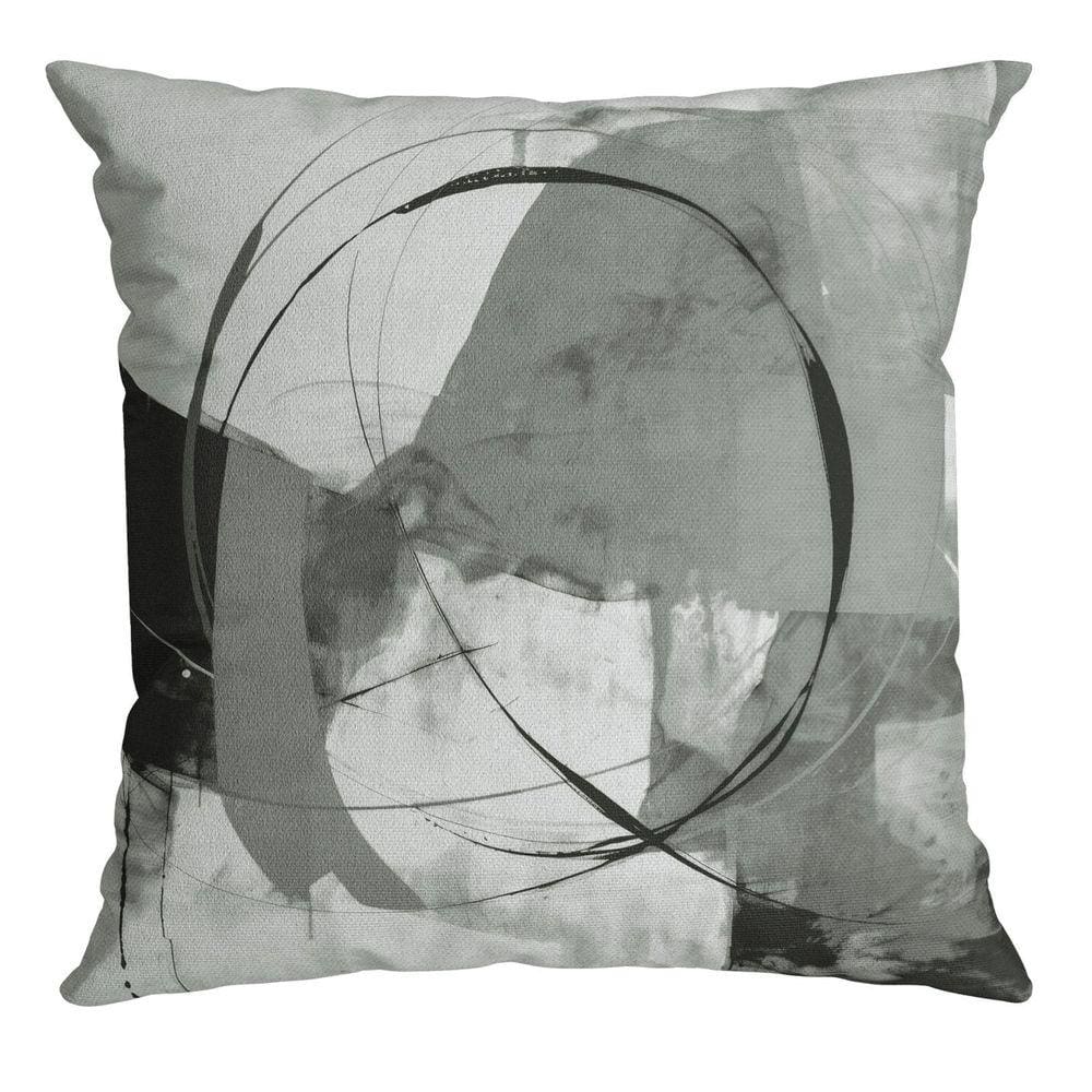 Capa para Almofada Velveteen 784 43 Cm X 43 Cm Preta/Cinza