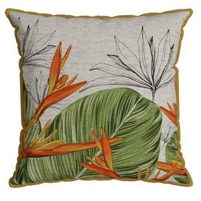 Capa Garden 049 com Cordone 43 Cm X 43 Cm Laranja/Verde