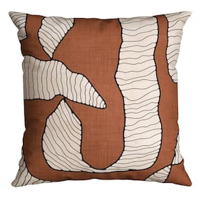 Capa de Almofada Silk Home 612 43 Cm X 43 Cm Terracota/Bege