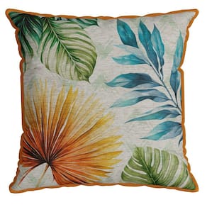 Capa Garden 042 com Cordone 43 Cm X 43 Cm Laranja/Verde