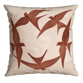 Capa de Almofada Silk Home 613 43 Cm X 43 Cm Terracota/ Bege