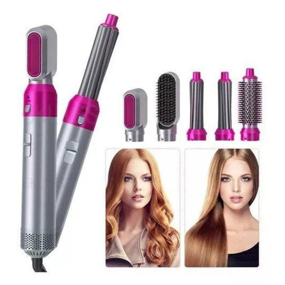 5 Em 1 Escova Secador Cabelo Pente Modelador Ar Quente
