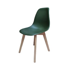 Cadeira para Sala de Jantar Eames Pp Wood Verde Militar
