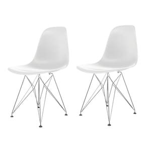 Cadeira para Sala de Jantar Eames Pp Eiffel Branco