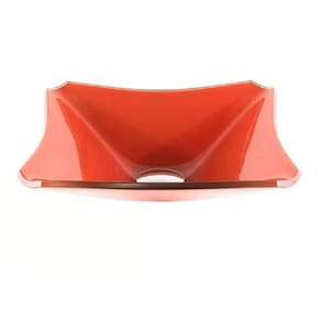 Cuba de Vidro Quadrada Chanfrada 34cm Vermelho Ferrari
