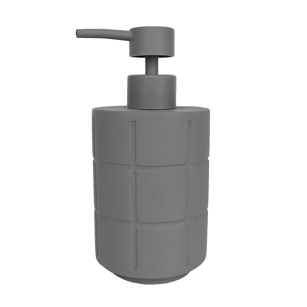 Porta Sabonete Liquido em Cimento Cinza 16cm 17400 Mart