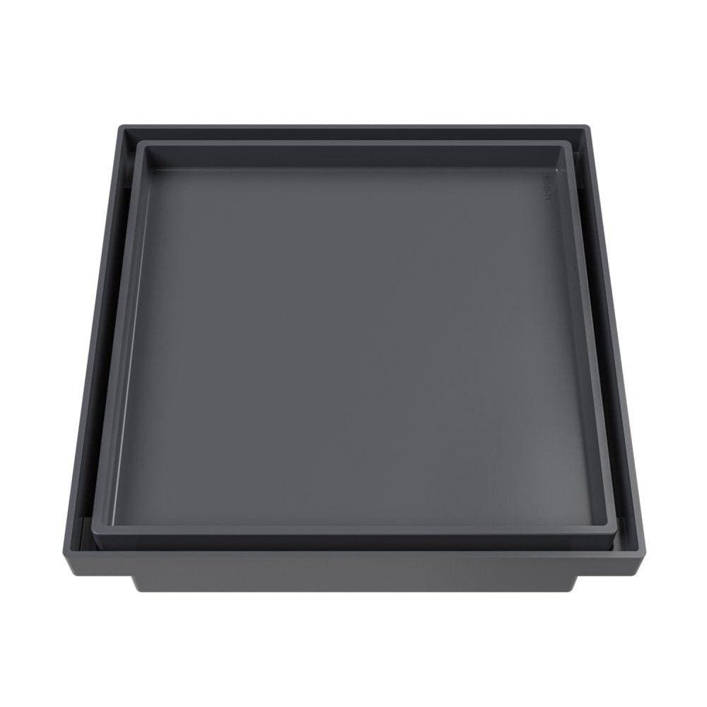 Ralo Oculto Quadrado 10x10cm Astra Cinza