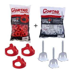 Porca Niveladora 50Un E Espaçador Easy Spin 2Mm 50Un Cortag
