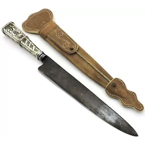 Antiga Faca SolingenFranz Wenk Cabo Prateado Lâm 22 cm.
