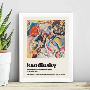 Quadro Abstrato Poster Kandinsky 33X24Cm