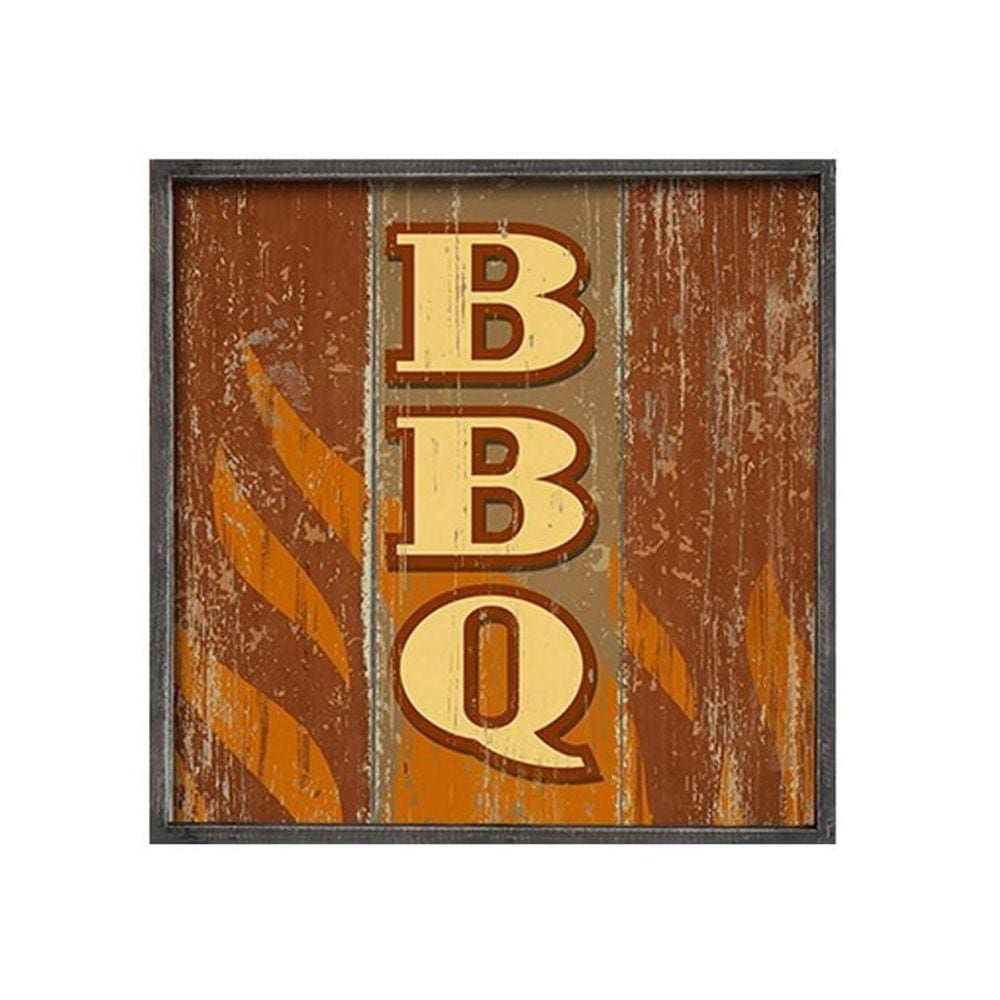 Quadro Em Mdf Bbq 30 X 30 X 4 Cm Qd6683