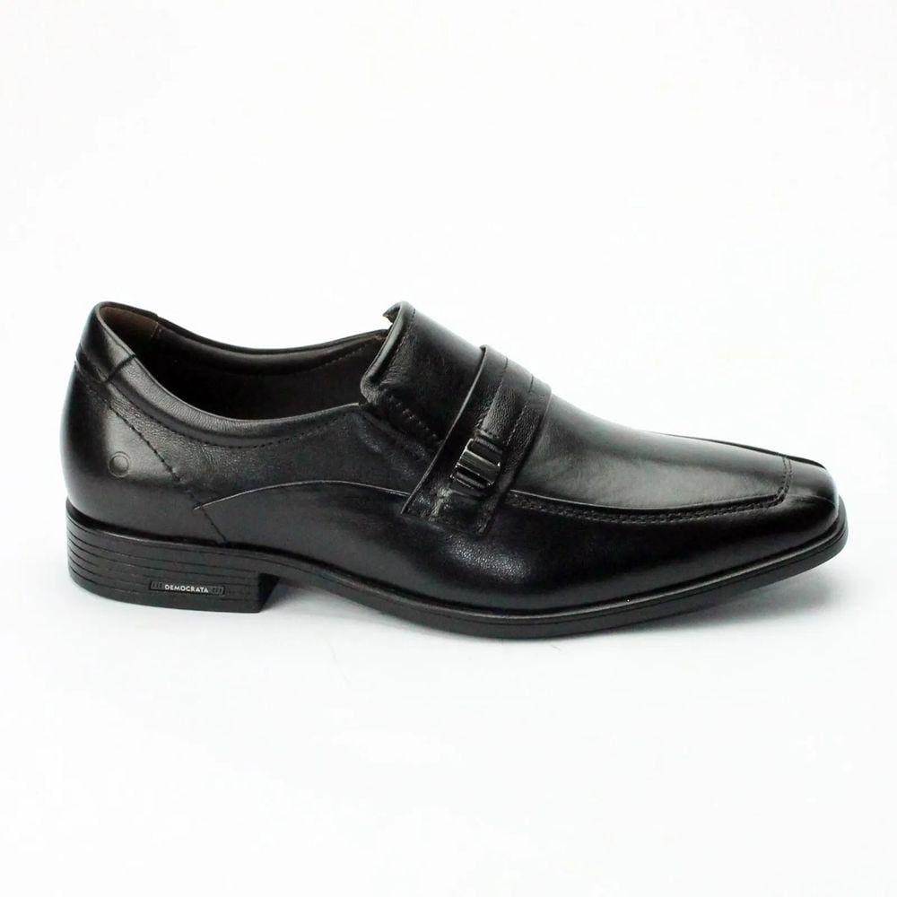 Sapato Social Democrata Smart Comfort Pointer Hi-Soft 32 Couro Preto