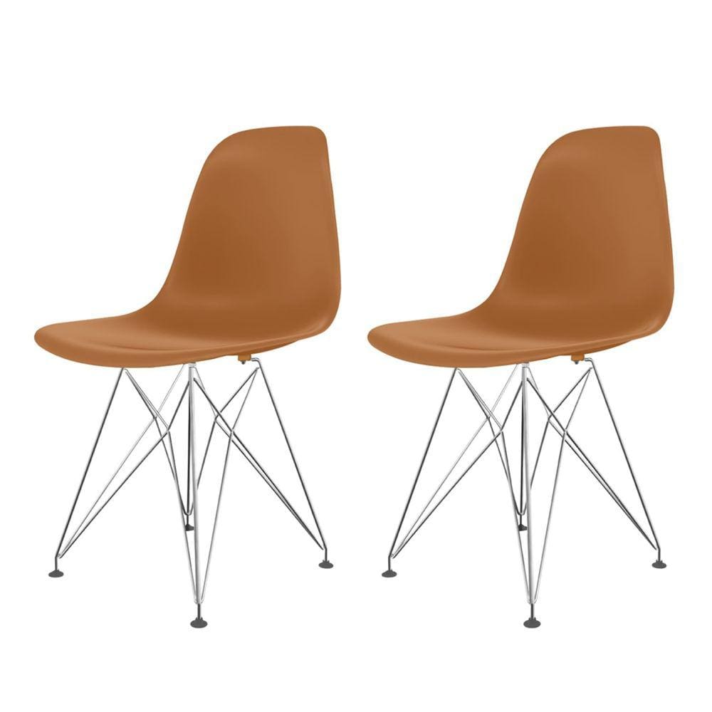 Cadeira para Sala de Jantar Eames Pp Eiffel Tangerina