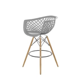 Banqueta para Sala de Jantar Web Pp Dsw Cinza Brasão