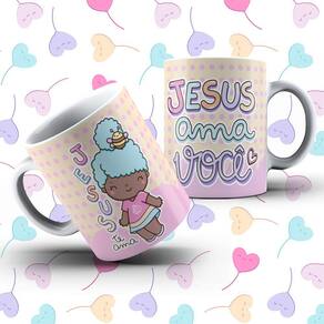 Canecas Cristã Jesus Ama Você
