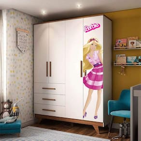 Adesivo Para Guarda Roupa Barbie Mod01