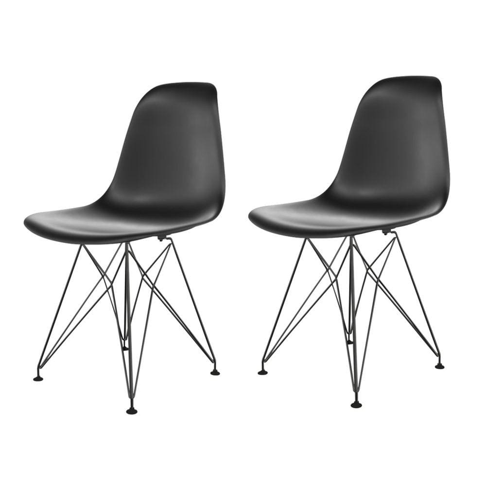 Cadeira para Sala de Jantar Eames Pp Eiffel Preto