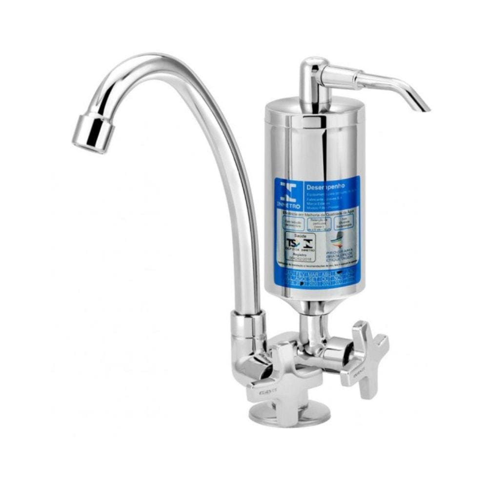 Torneira Cozinha Mesa com Filtro Abs ¼ Volta Alfa C34 Cromado