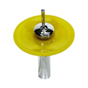 Torneira Monocomando de Vidro Redonda Alta Amarelo