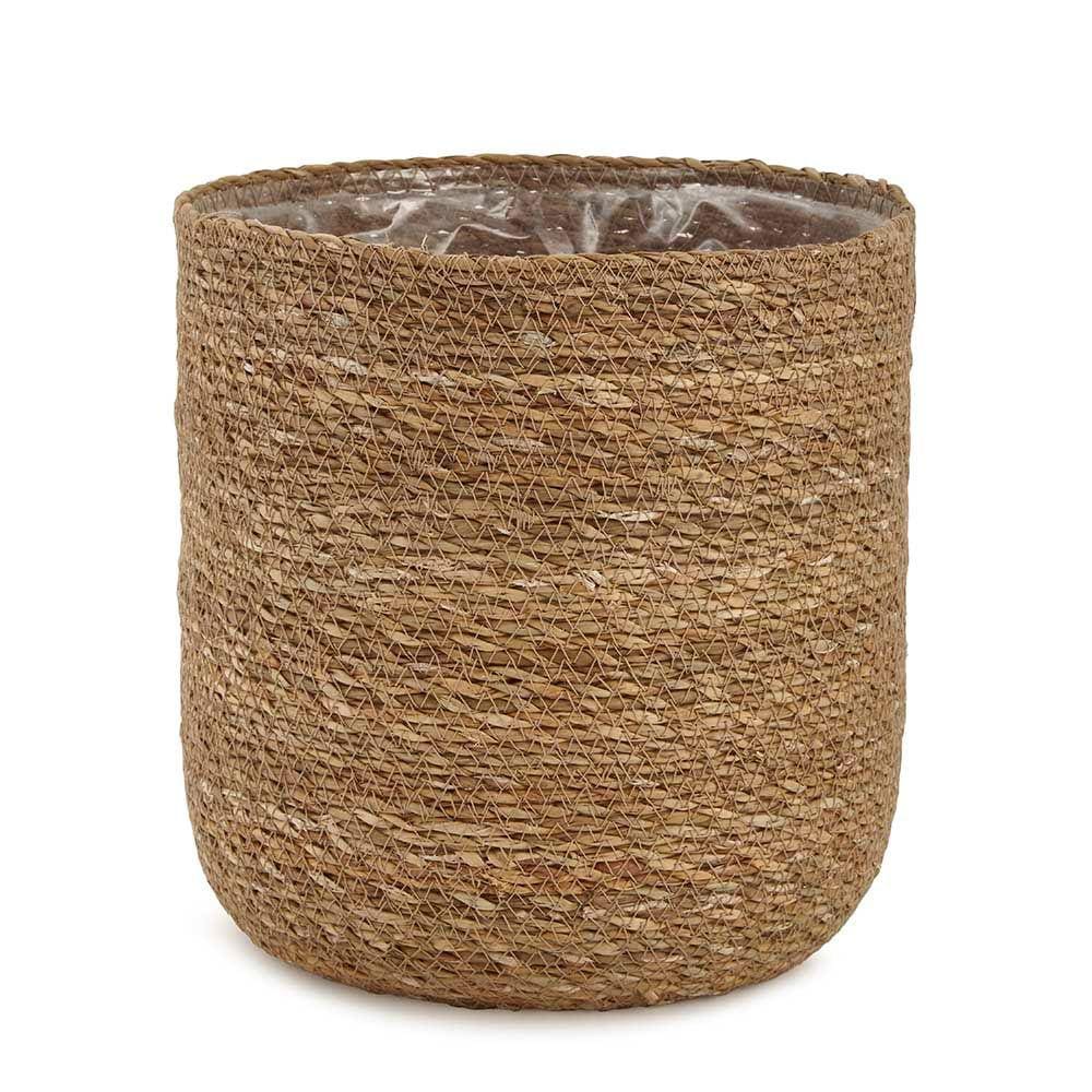 Cachepot em Fibra Natural Cesto Decorativo - Marrom