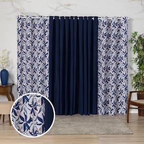 Cortina Floratta Decoração De Sala, Cozinha, 3,00M X 2,20M