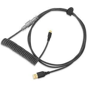 Cabo Para Teclado Enrolado Usb-C Preto