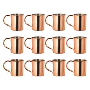 Kit 24 Caneca Moscow Mule Drink Cobre Bronze