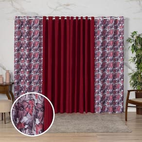 Cortina Floratta Decoração De Sala, Cozinha, 3,00M X 2,20M