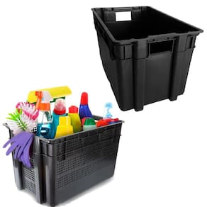 Kit Organização 1 Caixa Fechada 1 Telada 60L Black S/ Tampa