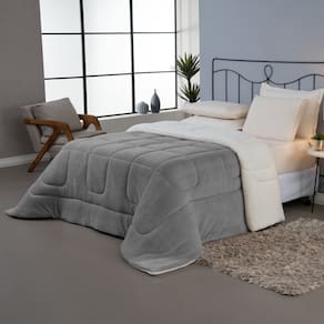 Coberdrom Casal King Size Dupla Face Sherpa Pele de Carneiro Manta Soft Cobertor Edredom