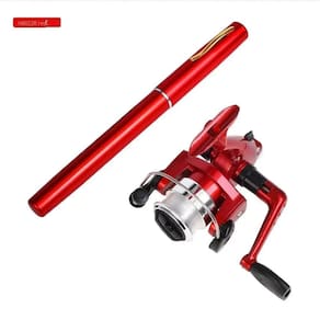 Mini Vara De Pesca Tipo Caneta Pen Com Molinete + Linha
