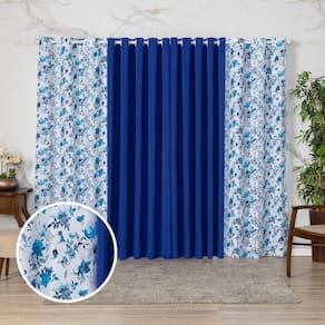 Cortina Floratta Decoração De Sala, Cozinha, 4,00M X 2,20M