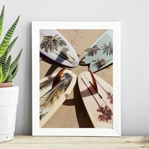 Quadro Coleção Praia Surf - Pranchas 33X24Cm