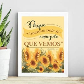 Quadro Coríntios - Vivemos Pela Fé 33X24Cm - Com Vidro