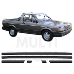 Friso Lateral Saveiro Cl 1989 A 1995 Cinza 6 Pçs