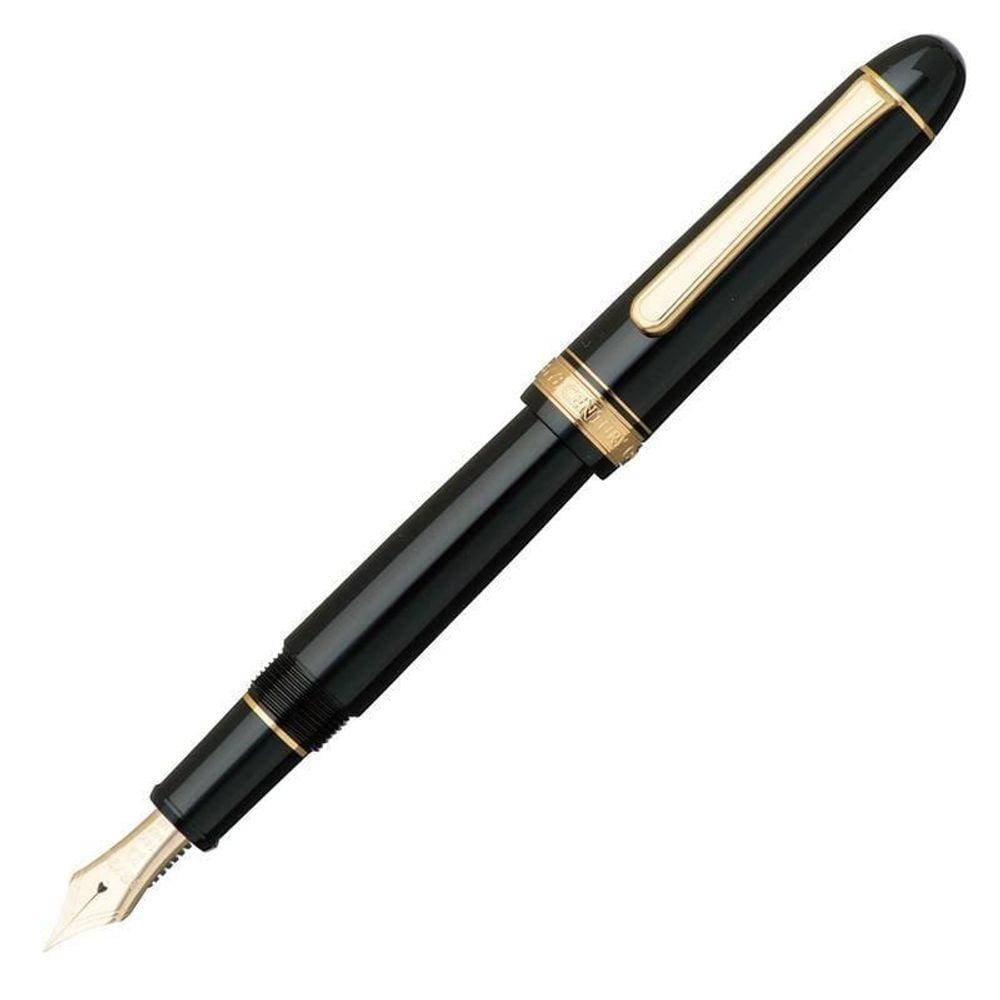 Caneta Tinteiro Platinum Century 3776 Preta Gt Ouro 14K F