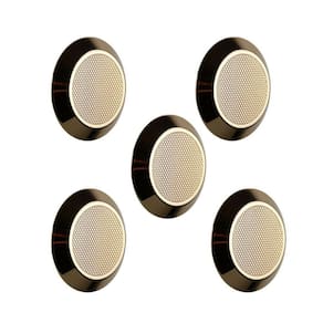 Kit 5 Puxador Para Moveis Ponto Disk G Gold Brilhante Zen