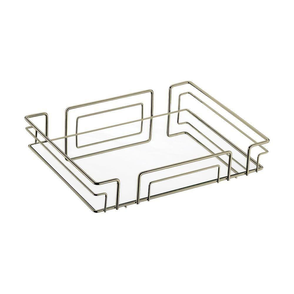Bandeja Multiuso Hara Luiza Retangular 41,5 X 31,5 Cm Cor:champanhe