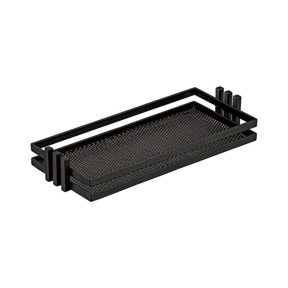 Bandeja Multiuso Hara Lívia 32,5 X 14 Cm Cor:preto