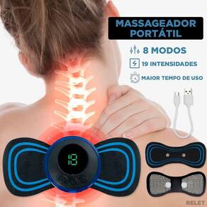 Massageador Eletrico Choque Ems Dor Coluna Pernas Pés Lombar