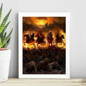 Quadro Os Quatro Cavalheiros Do Apocalipse 45X34Cm