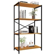 Estante Livreiro Steel 90cm Estilo Industrial com Pés em Aço