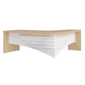 Mesa Francela Diretor 2,00 x 1,80 Lado Esquerdo Carvalho/Bco